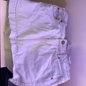 White jean skirt